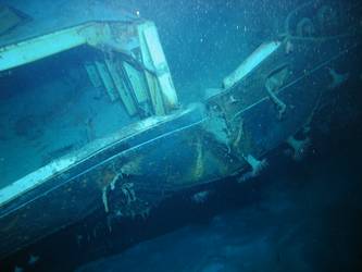 5.9-inch gun concealed on port side below forecastle